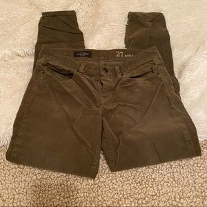 J Crew Corduroy Toothpick Pants